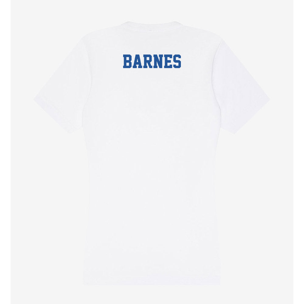 Hampton - NCAA Men's Track & Field : Khari Barnes - Women's V-Neck T-Shirt-1