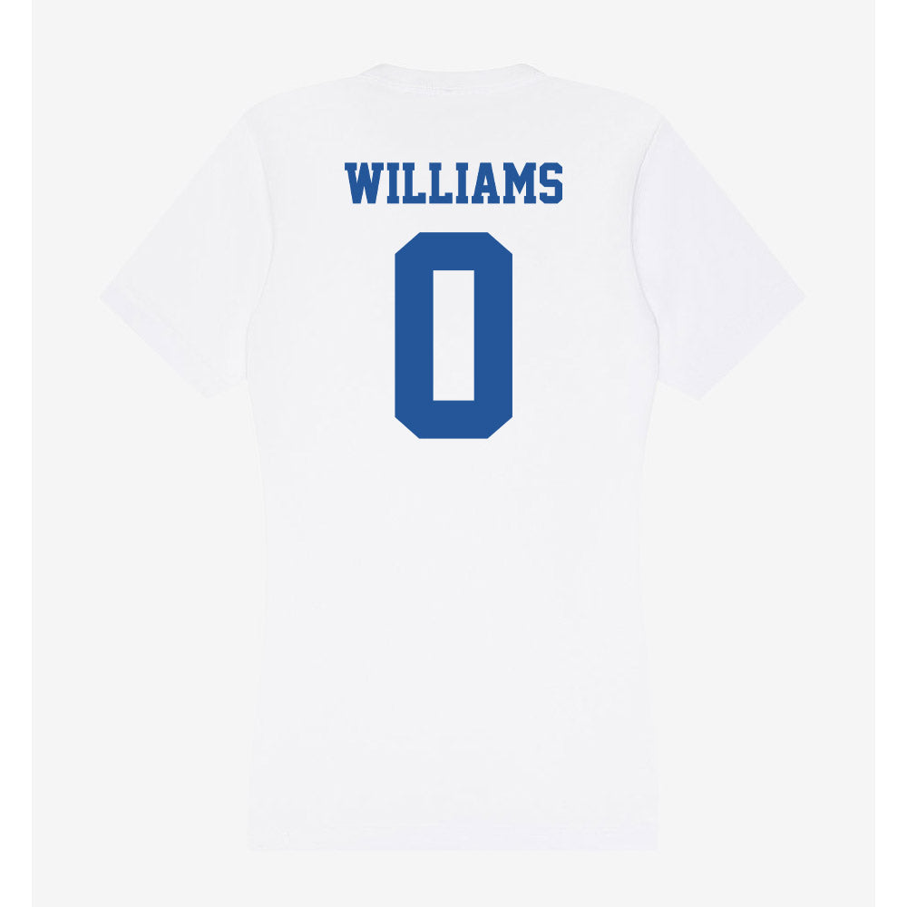 Hampton - NCAA Men's Basketball : Kody Williams - Women's V-Neck T-Shirt-1