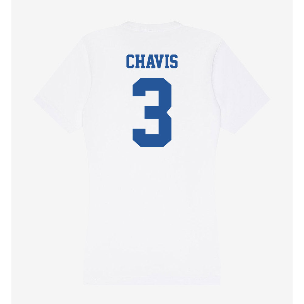 Hampton - NCAA Football : Jahkei Chavis - Women's V-Neck T-Shirt-1