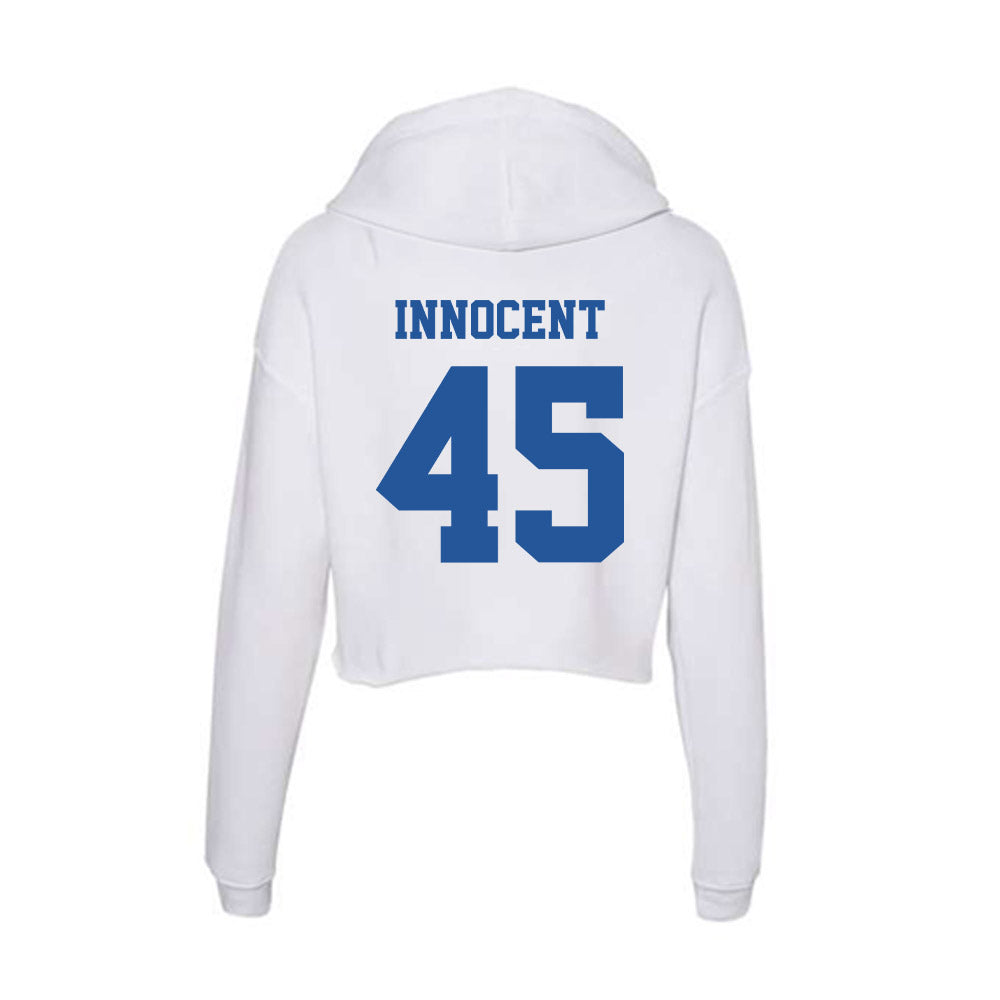 Hampton - NCAA Football : Mcowens Innocent - Women's Crop Fleece Hoodie-1