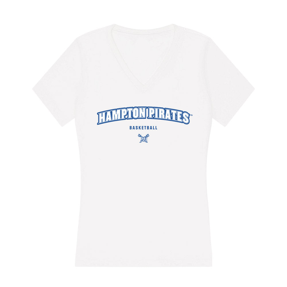 Hampton - NCAA Men's Basketball : Jalyke Gaines-Wyatt - Women's V-Neck T-Shirt-0