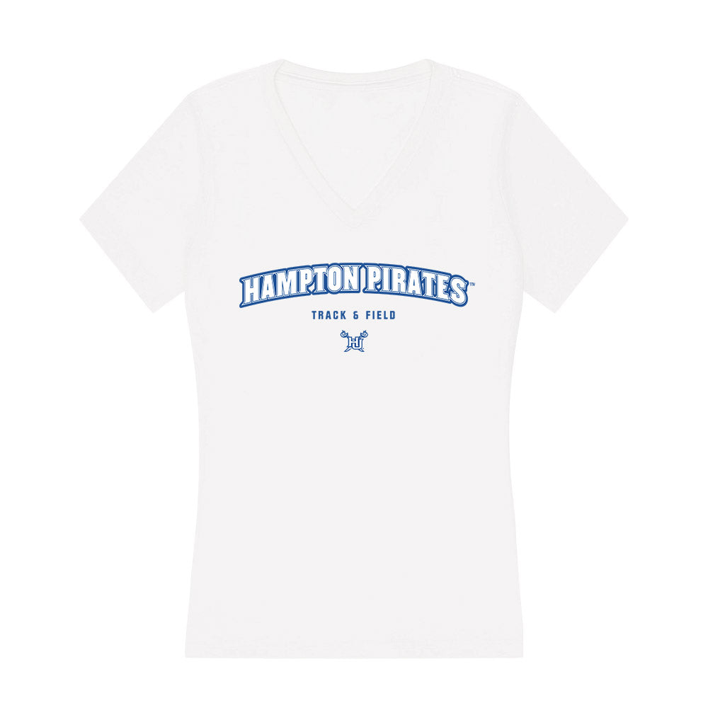 Hampton - NCAA Women's Track & Field : Danielle James - Women's V-Neck T-Shirt-0