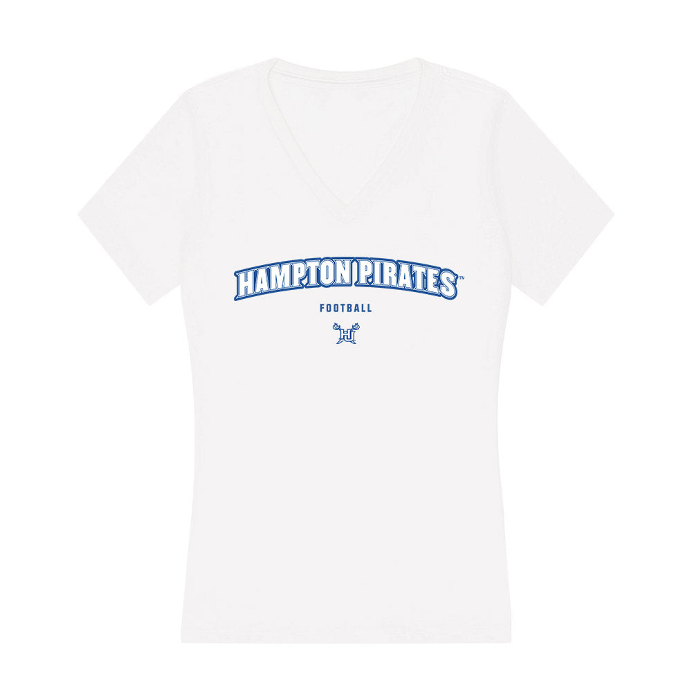 Hampton - NCAA Football : Andre Jackson Jr - Women's V-Neck T-Shirt-0