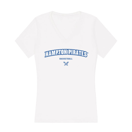 Hampton - NCAA Men's Basketball : Jalyke Gaines-Wyatt - Women's V-Neck T-Shirt-0