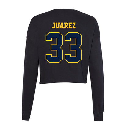 East Tennessee State - NCAA Baseball : Gabe Juarez - Women's Cropped Crew Fleece-1