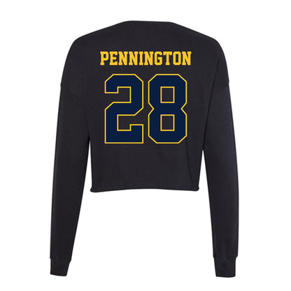 East Tennessee State - NCAA Softball : Catlin Pennington - Women's Cropped Crew Fleece-1