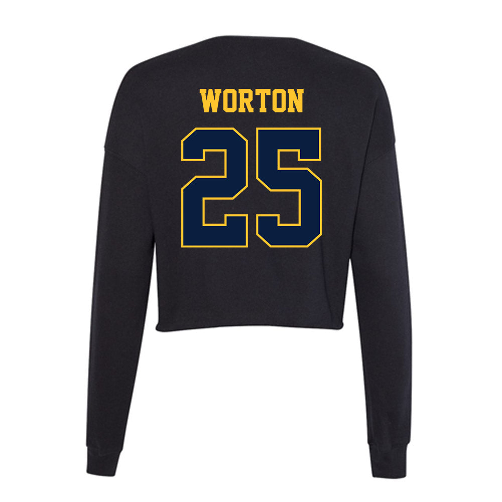East Tennessee State - NCAA Men's Soccer : Shewit Worton - Women's Cropped Crew Fleece-1