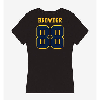 East Tennessee State - NCAA Football : Charlie Browder - Women's V-Neck T-Shirt-1