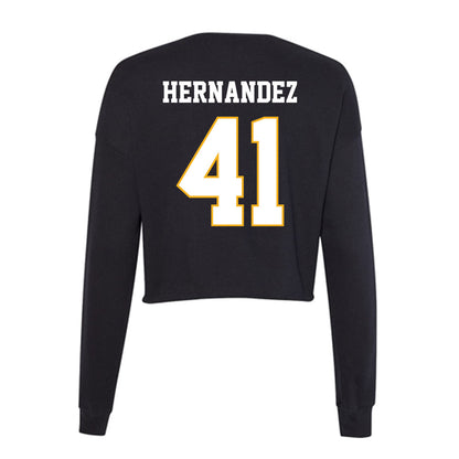Winthrop - NCAA Baseball : Jaylen Hernandez - Classic Shersey Women's Cropped Crew Fleece-1