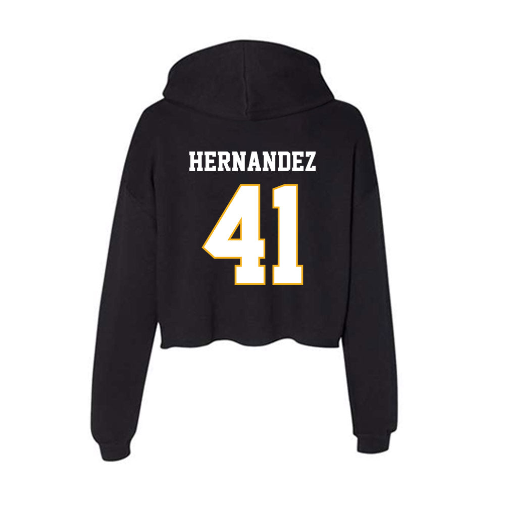 Winthrop - NCAA Baseball : Jaylen Hernandez - Classic Shersey Women's Crop Fleece Hoodie-1