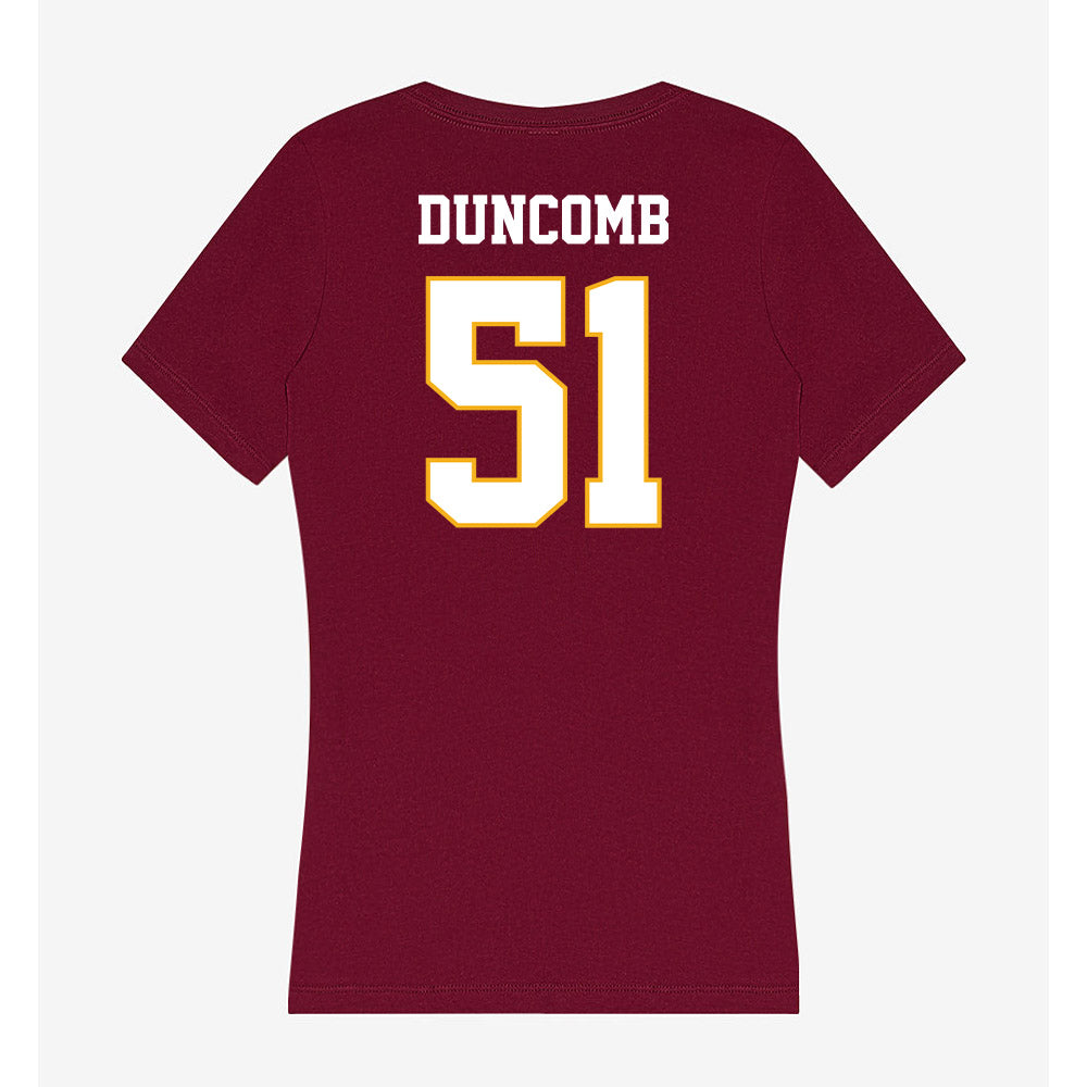Winthrop - NCAA Men's Basketball : Logan Duncomb - Classic Shersey Women's V-Neck T-Shirt-1