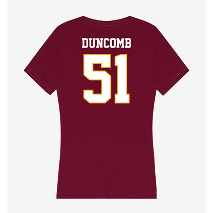 Winthrop - NCAA Men's Basketball : Logan Duncomb - Classic Shersey Women's V-Neck T-Shirt-1