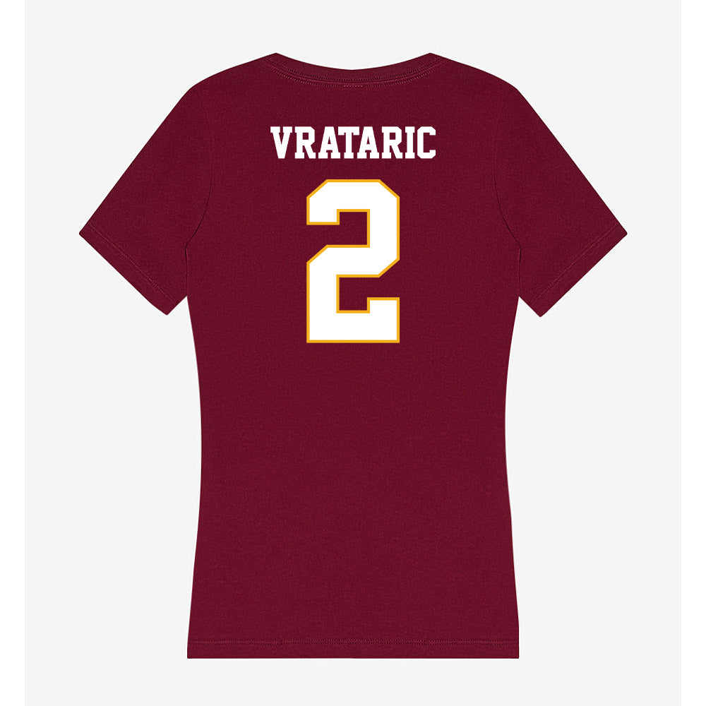 Winthrop - NCAA Men's Soccer : Dragen Vrataric - Classic Shersey Women's V-Neck T-Shirt-1