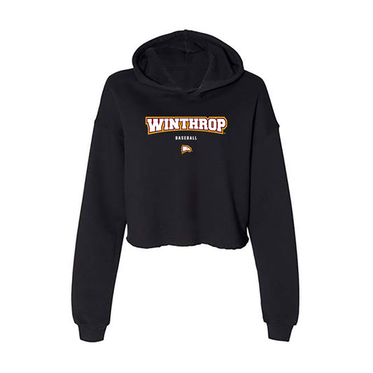 Winthrop - NCAA Baseball : Zach Greenberg - Classic Shersey Women's Crop Fleece Hoodie-0