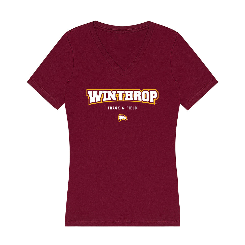 Winthrop - NCAA Men's Track & Field : Kendale Cooke - Classic Shersey Women's V-Neck T-Shirt-0