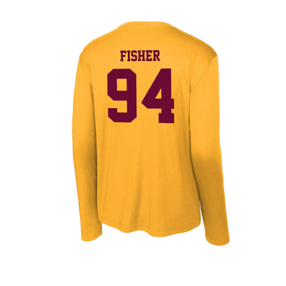 Central Michigan - NCAA Football : Dylan Fisher - Activewear Long Sleeve T-Shirt-1