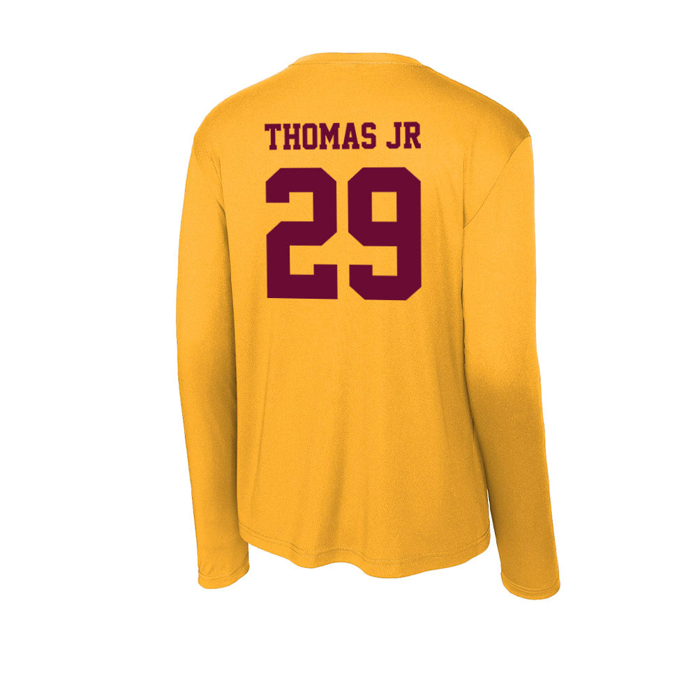 Central Michigan - NCAA Football : Andre Thomas Jr - Activewear Long Sleeve T-Shirt-1