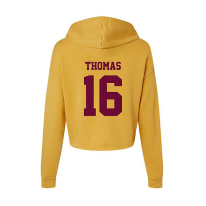 Central Michigan - NCAA Women's Volleyball : Grace Thomas - Women's Crop Fleece Hoodie-1