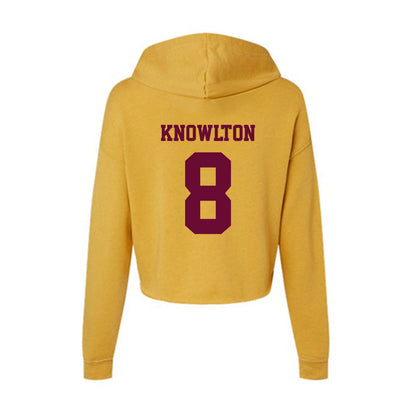 Central Michigan - NCAA Baseball : Zach Knowlton - Women's Crop Fleece Hoodie-1