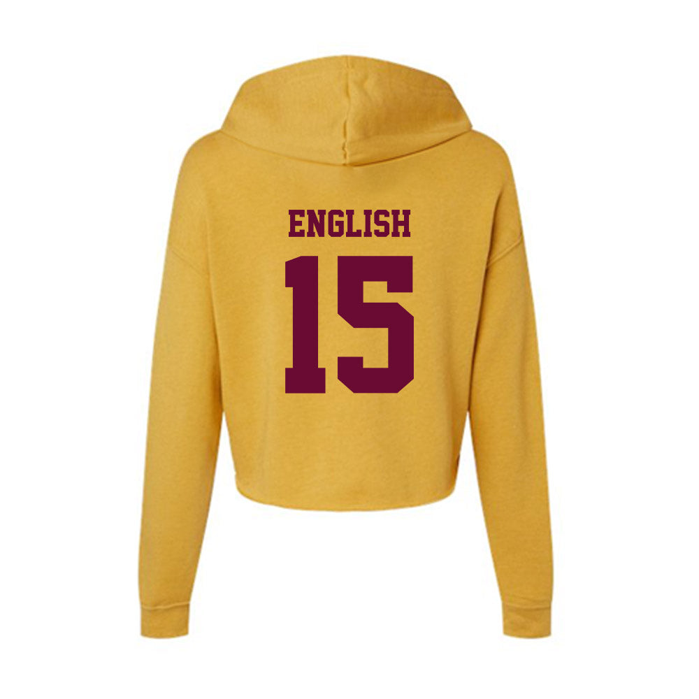 Central Michigan - NCAA Women's Lacrosse : Margaret English - Women's Crop Fleece Hoodie-1