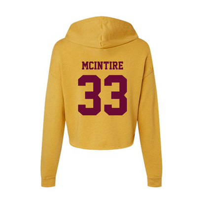 Central Michigan - NCAA Men's Basketball : Logan Mcintire - Women's Crop Fleece Hoodie-1