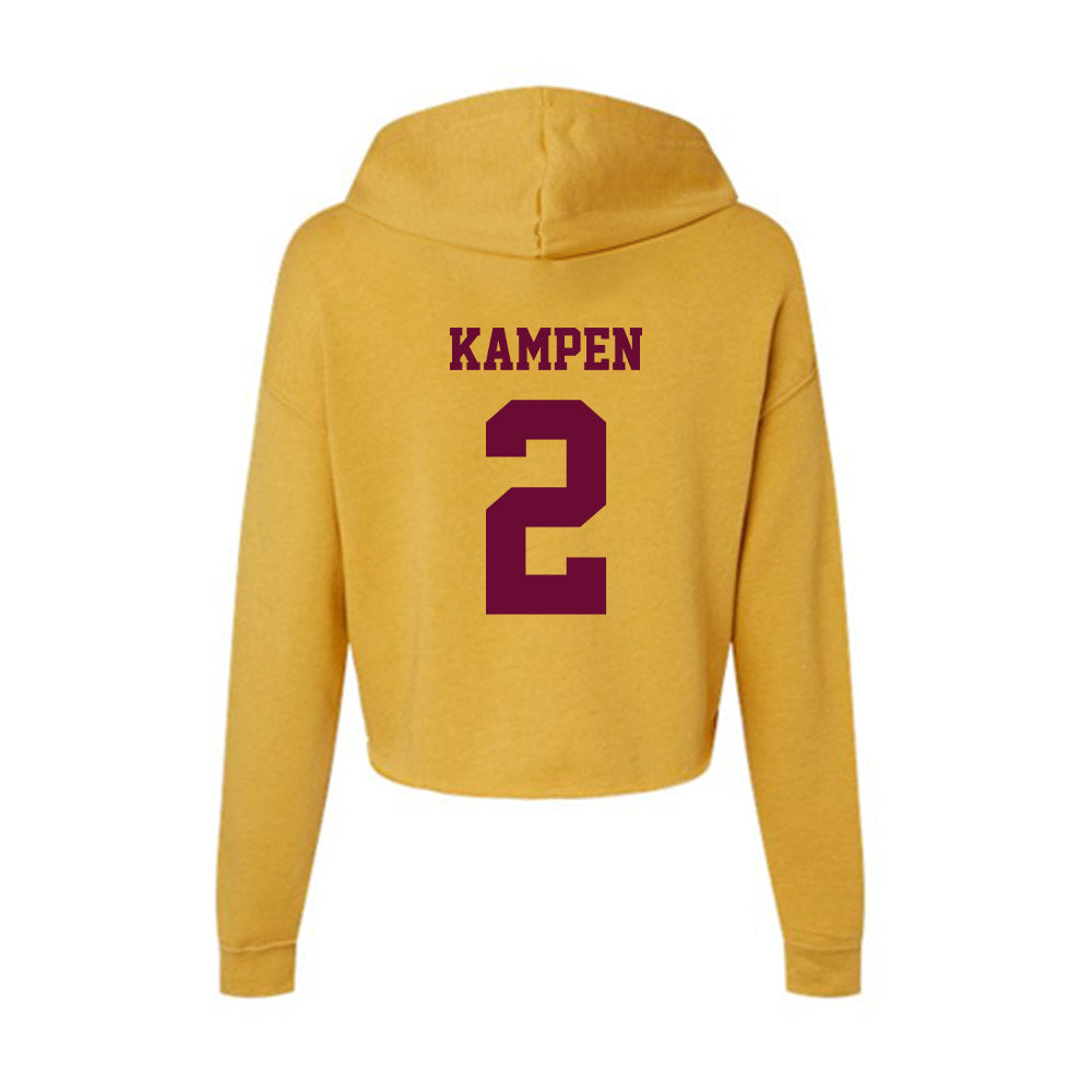 Central Michigan - NCAA Men's Basketball : Jalen Kampen - Women's Crop Fleece Hoodie-1