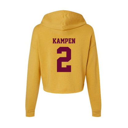 Central Michigan - NCAA Men's Basketball : Jalen Kampen - Women's Crop Fleece Hoodie-1