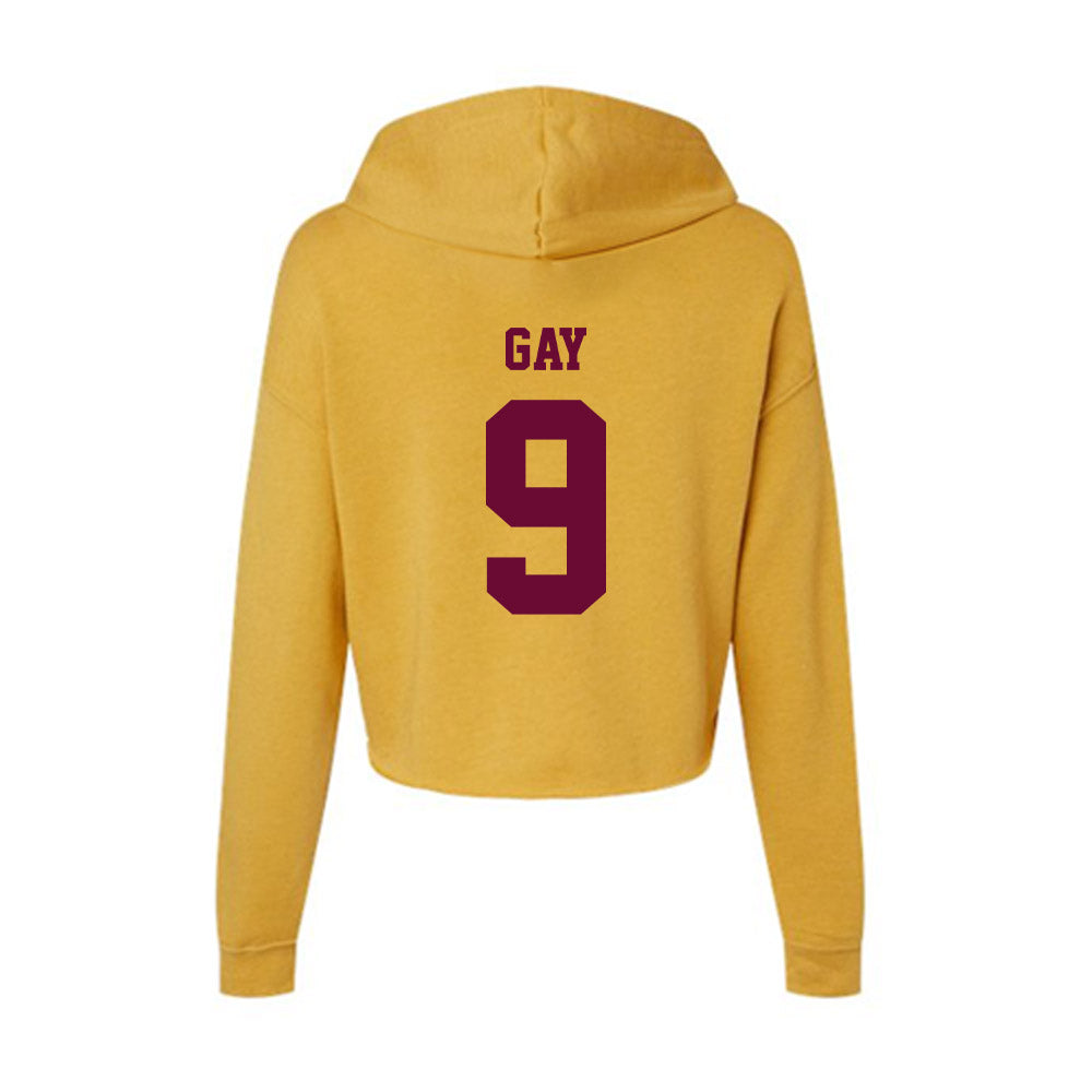 Central Michigan - NCAA Football : Mark Gay - Women's Crop Fleece Hoodie-1