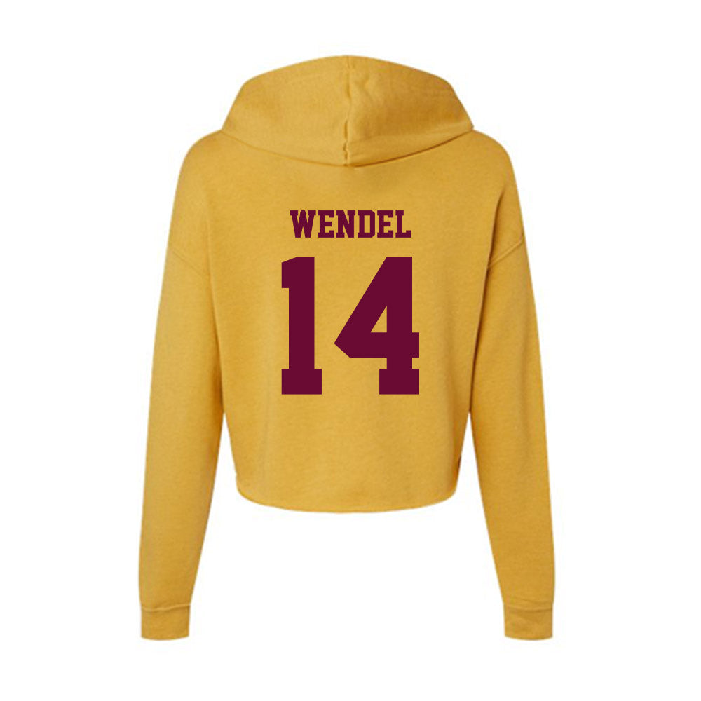 Central Michigan - NCAA Softball : Madison Wendel - Women's Crop Fleece Hoodie-1