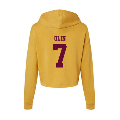 Central Michigan - NCAA Women's Volleyball : Abby Olin - Women's Crop Fleece Hoodie-1