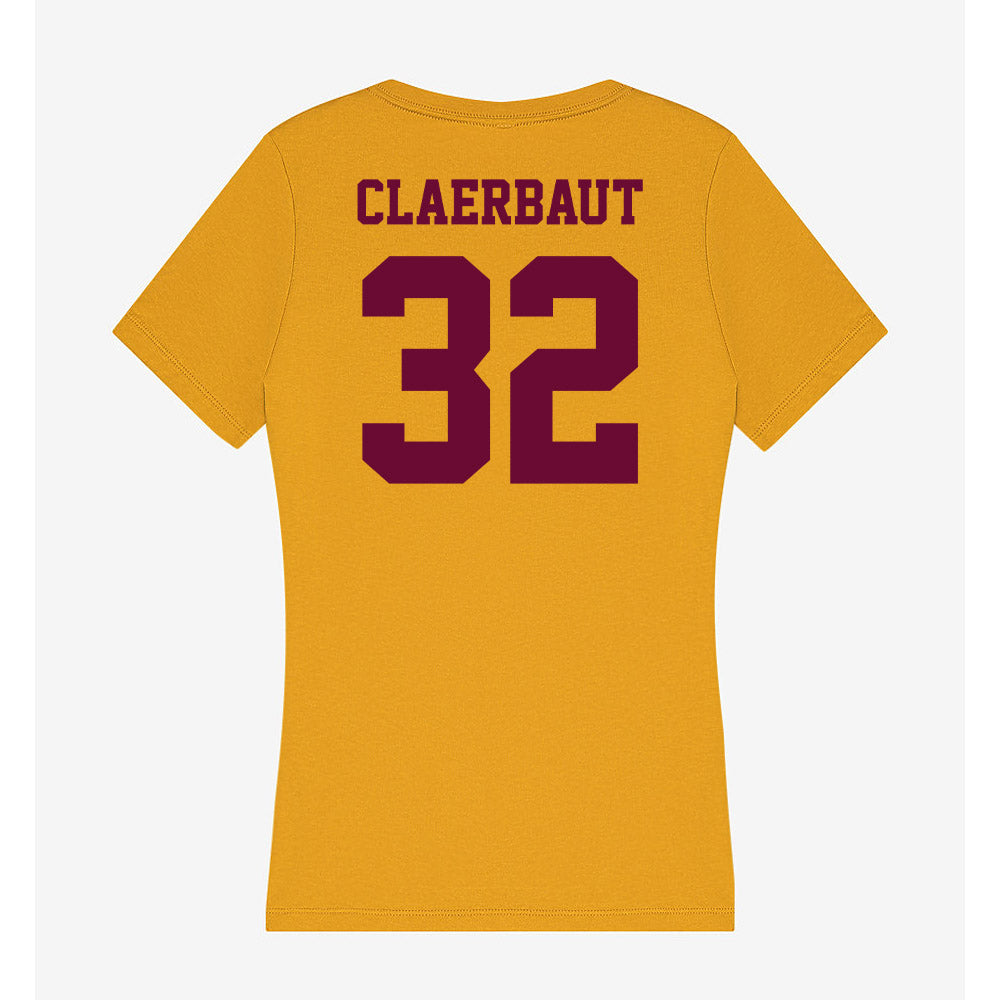 Central Michigan - NCAA Men's Basketball : Nathan Claerbaut - Women's V-Neck T-Shirt-1
