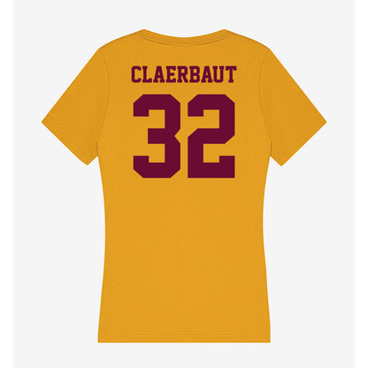 Central Michigan - NCAA Men's Basketball : Nathan Claerbaut - Women's V-Neck T-Shirt-1