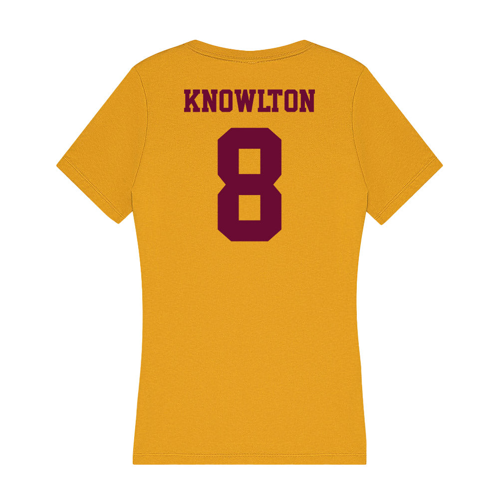 Central Michigan - NCAA Baseball : Zach Knowlton - Women's V-Neck T-Shirt-1