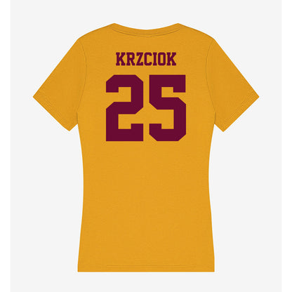 Central Michigan - NCAA Baseball : Brady Krzciok - Women's V-Neck T-Shirt-1