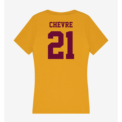 Central Michigan - NCAA Women's Basketball : Zareia Chevre - Women's V-Neck T-Shirt-1