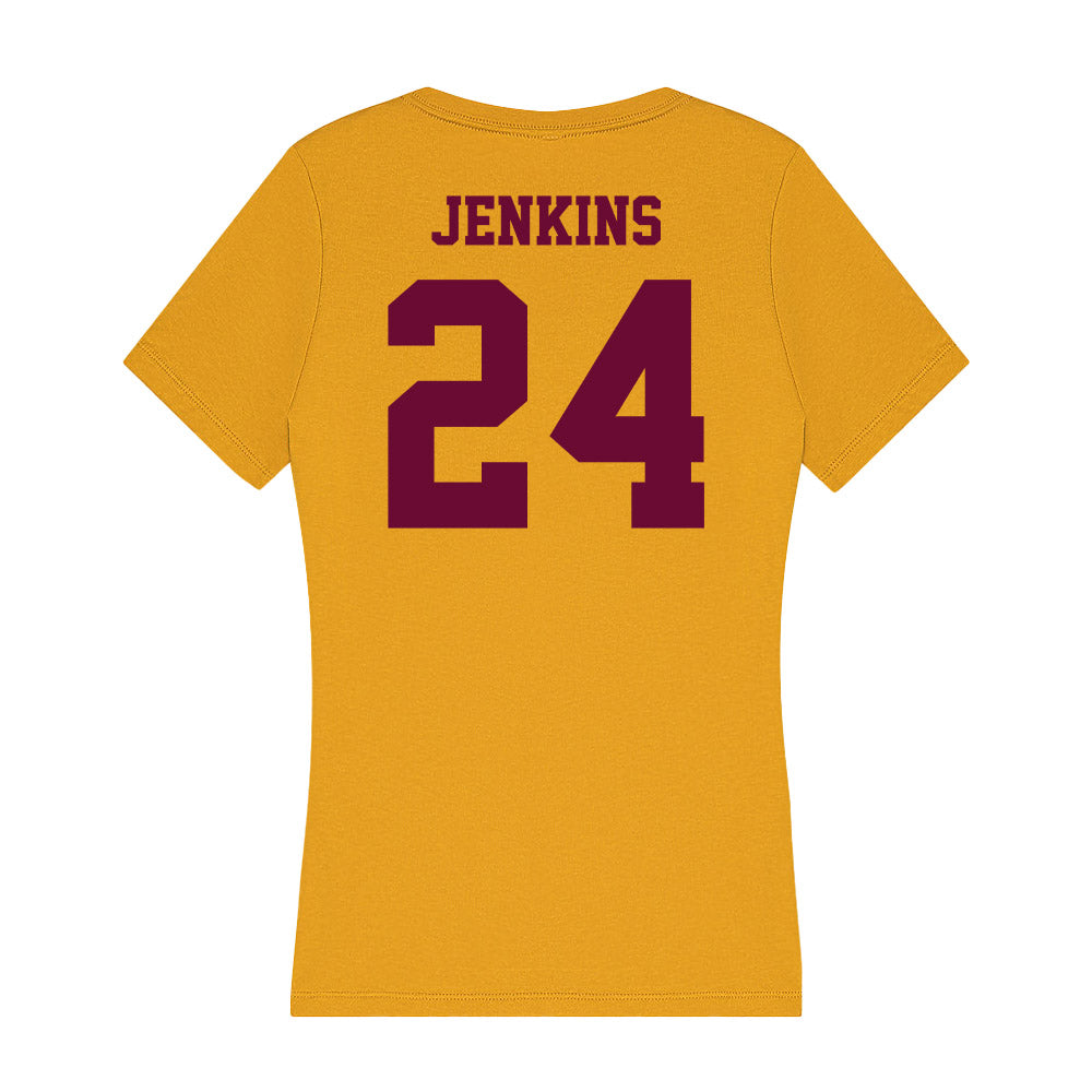 Central Michigan - NCAA Football : Mekhi Jenkins - Women's V-Neck T-Shirt-1