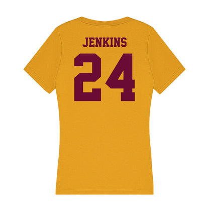 Central Michigan - NCAA Football : Mekhi Jenkins - Women's V-Neck T-Shirt-1