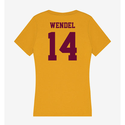 Central Michigan - NCAA Softball : Madison Wendel - Women's V-Neck T-Shirt-1