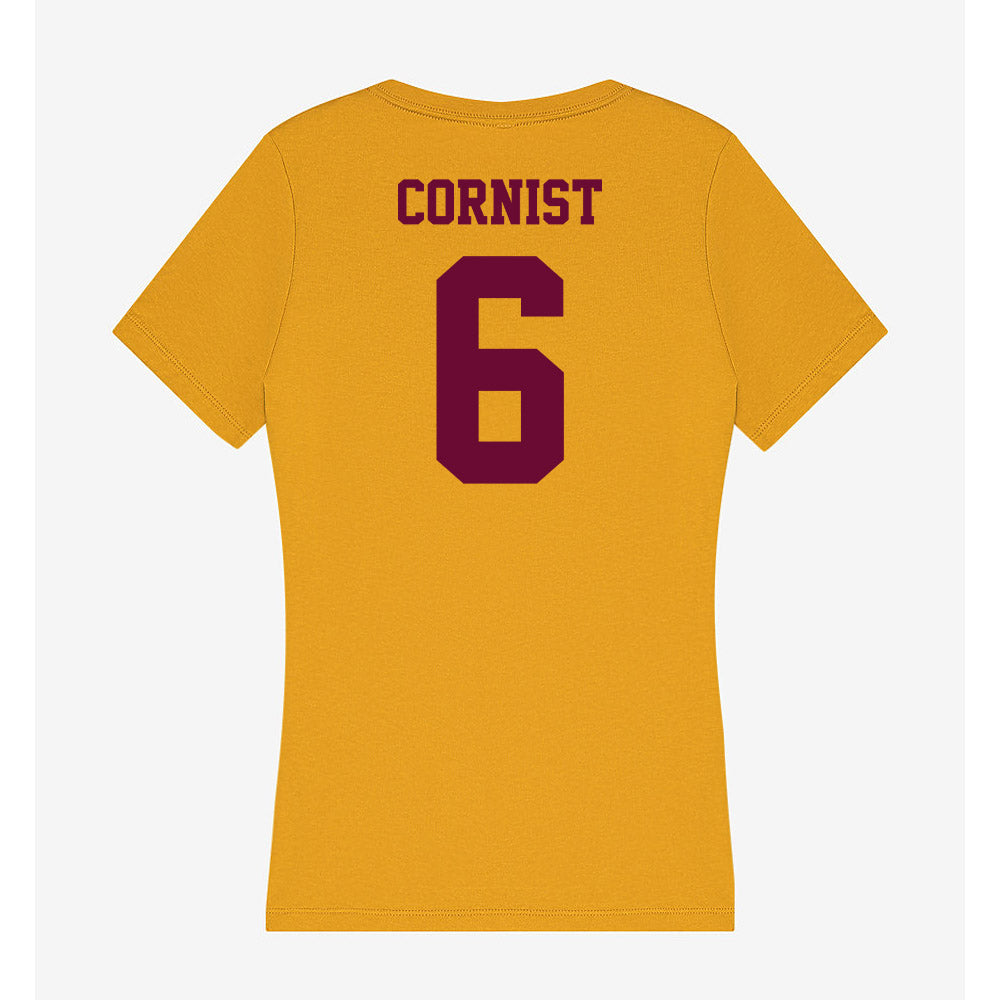 Central Michigan - NCAA Football : Trey Cornist - Women's V-Neck T-Shirt-1