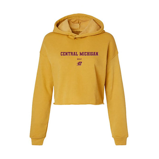 Central Michigan - NCAA Women's Golf : Rachel Niskanen - Women's Crop Fleece Hoodie-0