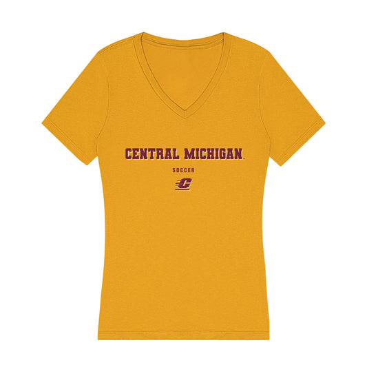 Central Michigan - NCAA Women's Soccer : Madison Bloom - Women's V-Neck T-Shirt-0