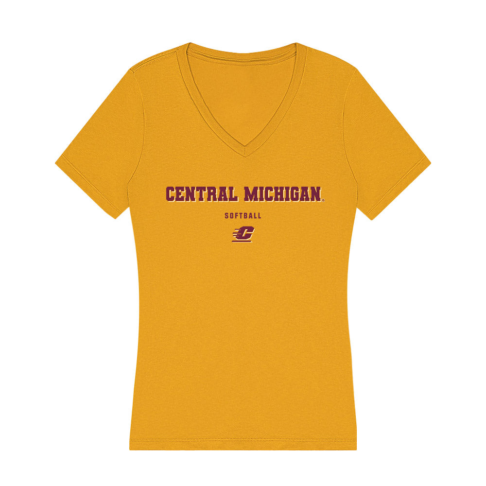 Central Michigan - NCAA Softball : Madison Wendel - Women's V-Neck T-Shirt-0