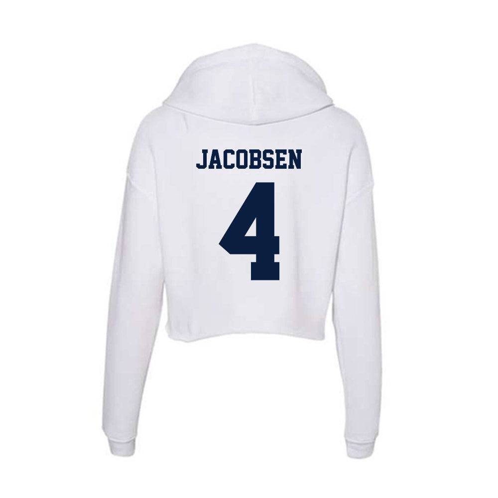 Northern Arizona - NCAA Women's Volleyball : Taylor Jacobsen - Women's Crop Fleece Hoodie-1