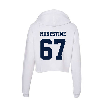 Northern Arizona - NCAA Football : Dax Monestime - Women's Crop Fleece Hoodie-1