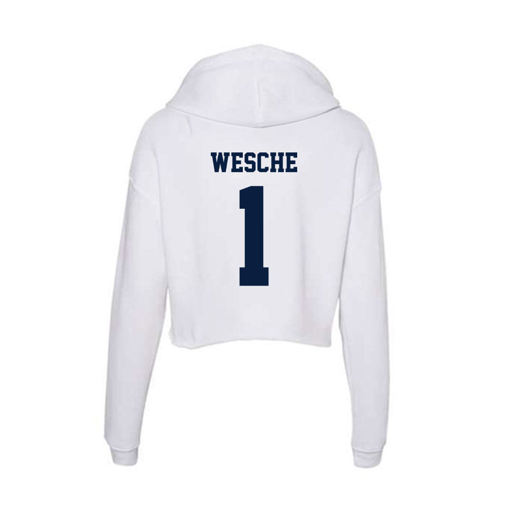 Northern Arizona - NCAA Men's Swimming & Diving : Margaret Wesche - Women's Crop Fleece Hoodie-1