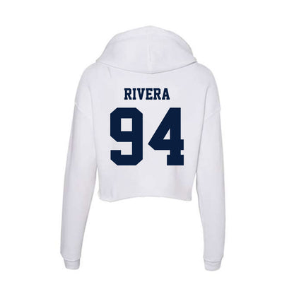 Northern Arizona - NCAA Football : Carlos Rivera - Women's Crop Fleece Hoodie-1