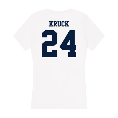 Northern Arizona - NCAA Football : Kyler Kruck - Women's V-Neck T-Shirt-1