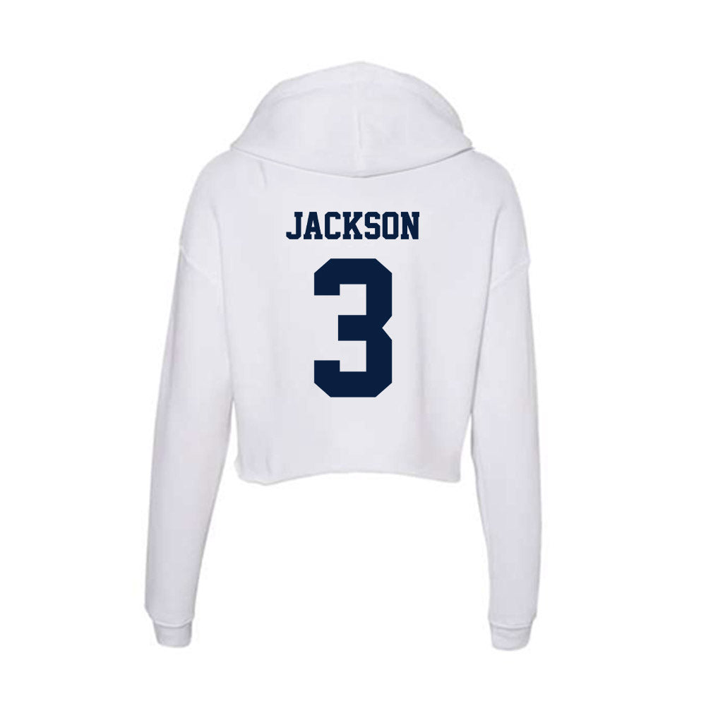 Northern Arizona - NCAA Men's Basketball : Jayden Jackson - Women's Crop Fleece Hoodie-1