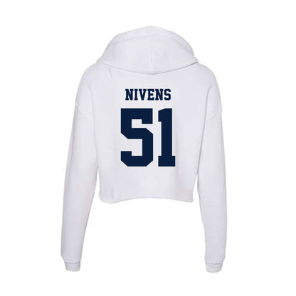 Northern Arizona - NCAA Football : Bobby Nivens - Women's Crop Fleece Hoodie-1