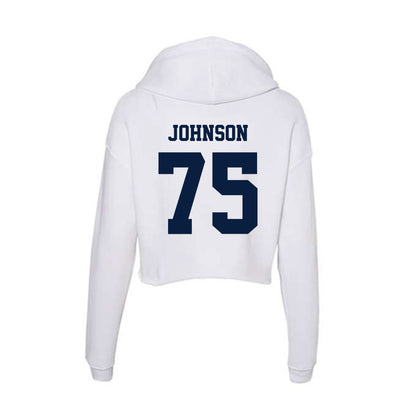 Northern Arizona - NCAA Football : Corey Johnson - Women's Crop Fleece Hoodie-1